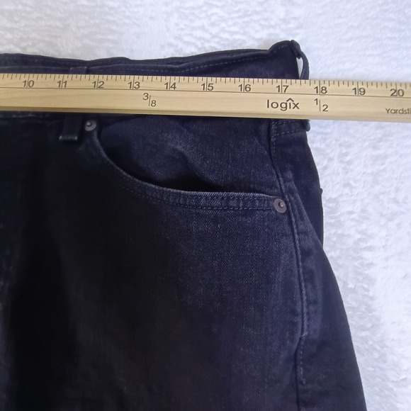 Levis 505 Regular Fit Mens Black Jeans Straight Leg Denim W36 L30 - Picture 7 of 13